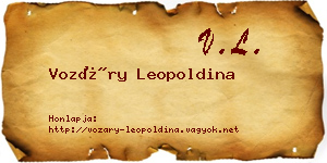 Vozáry Leopoldina névjegykártya